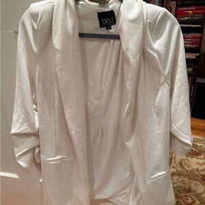 BBJ White Open-Front Blazer Jacket